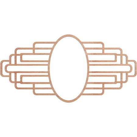 Ekena Millwork Elizabeth Wood Fretwork Pierced Ceiling Medallion, Cherry, 20"W x 10"H x 5 1/2"IW x 9 1/2"IH x 3/8"T CMWP20X10X0375EBCH